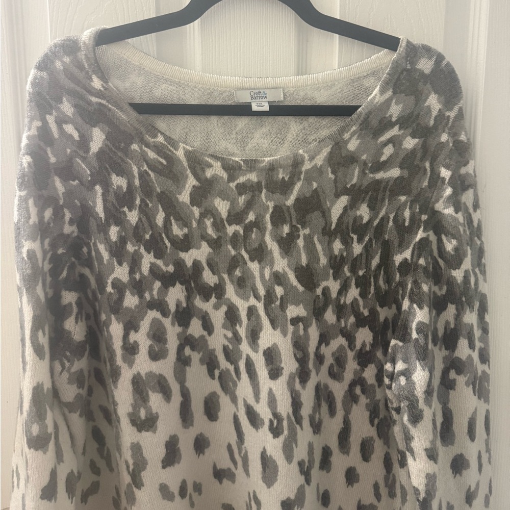 Croft & Barrow Animal Print Pullover Sweater Women’s Plus Size XXL - Picture 5 of 11
